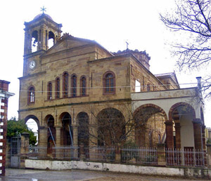 Agios efstratios in Thymiana, Chios built from local stone