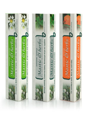 3 natural toothpastes with Mastic & herbs